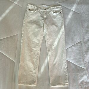 Acne Studios Cropped White Denim